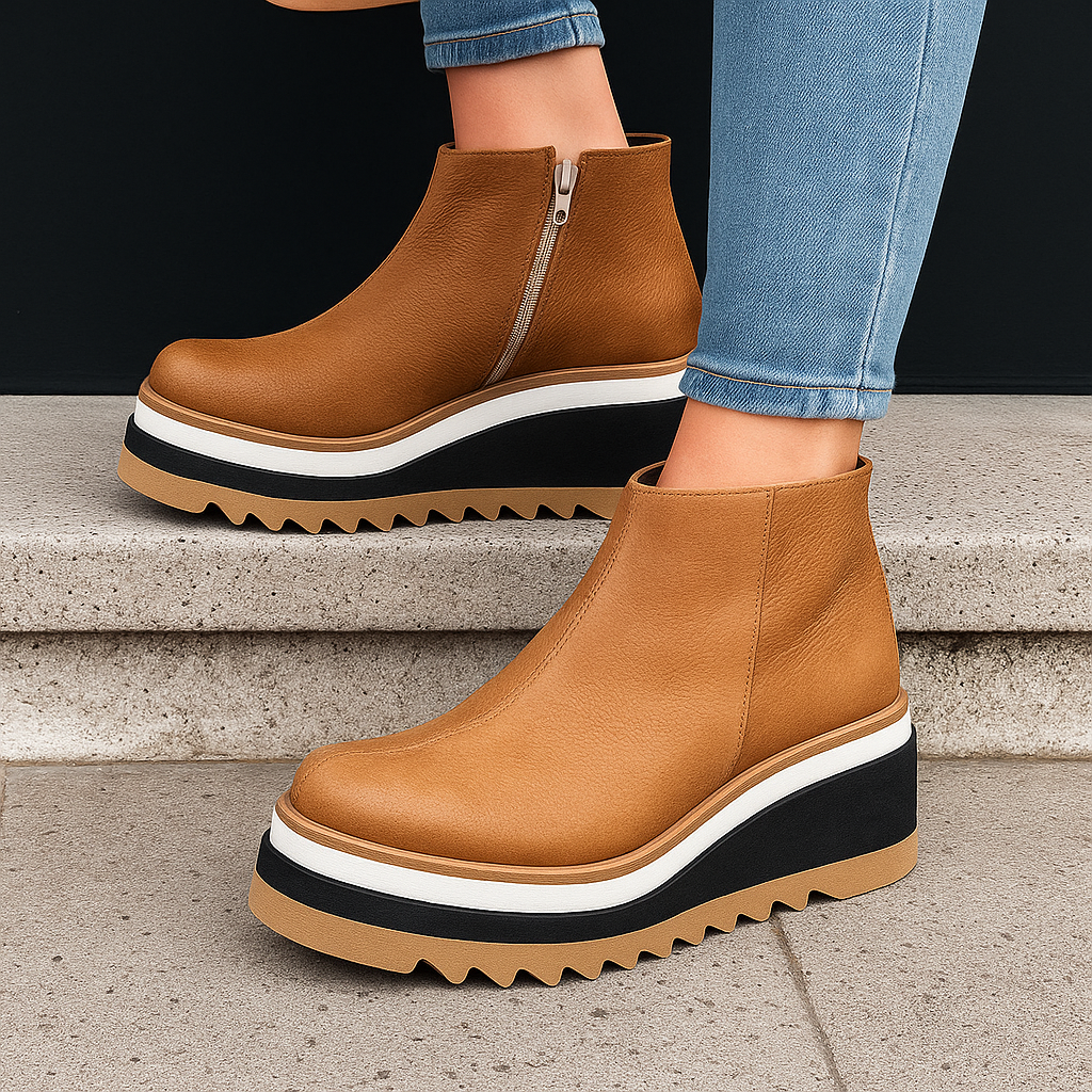 Bottes à plateforme pour femmes avec confort orthopédique