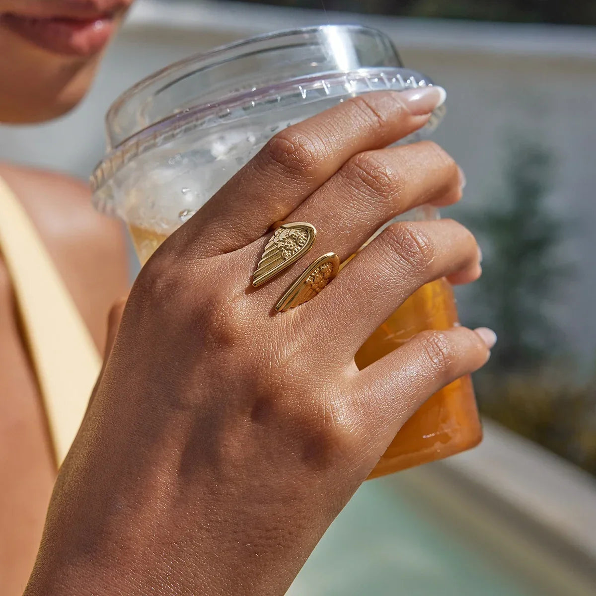 Bague aile d'ange gardien pour femme