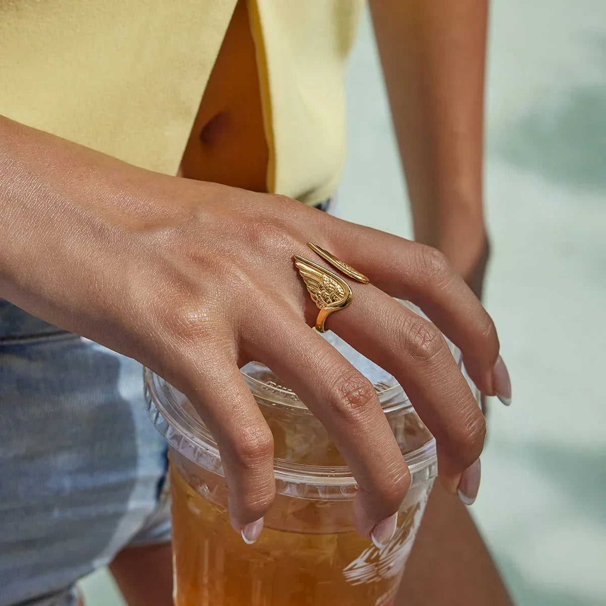 Bague aile d'ange gardien pour femme