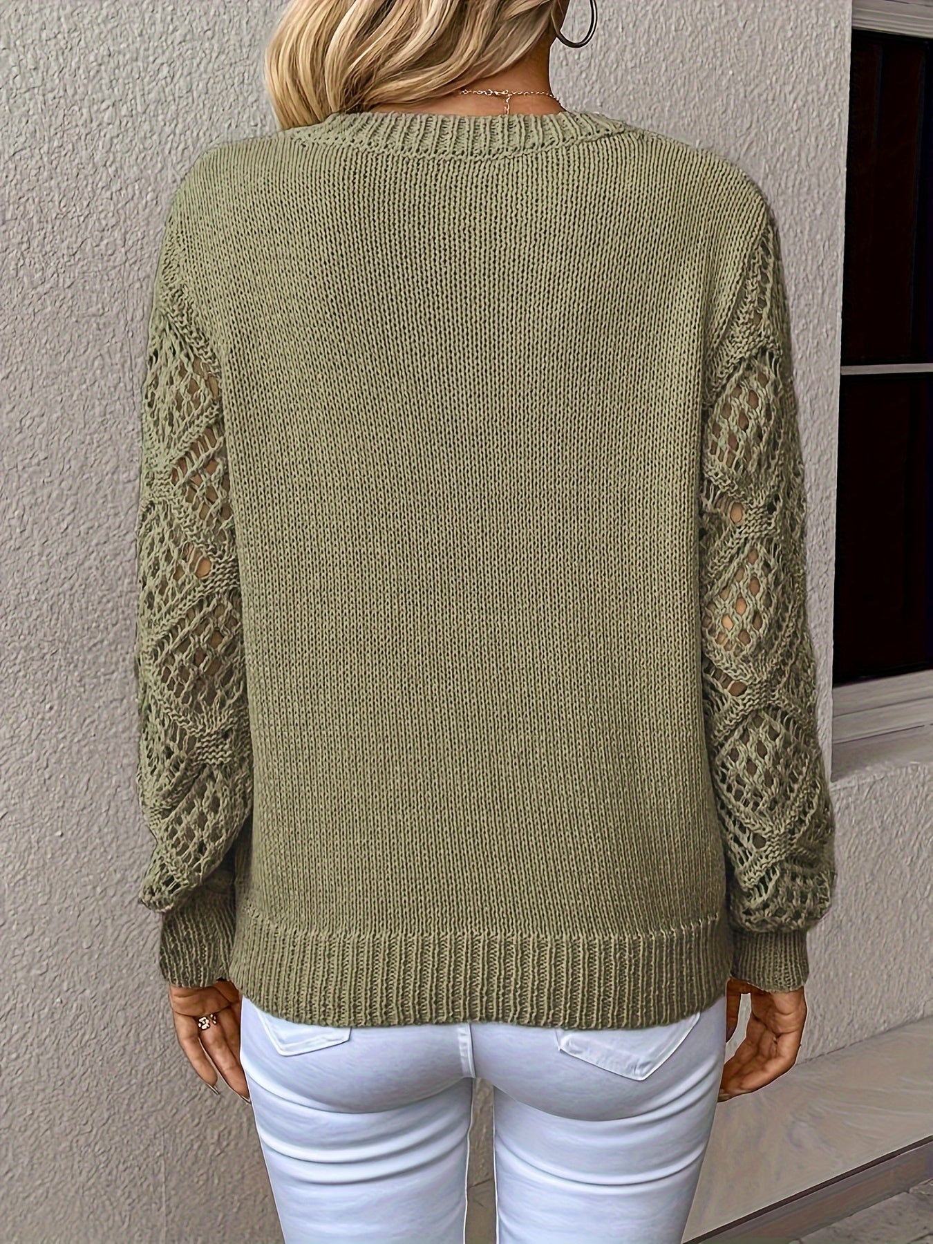 Pull Luna à manches longues pour femmes avec manches creuses distinctives