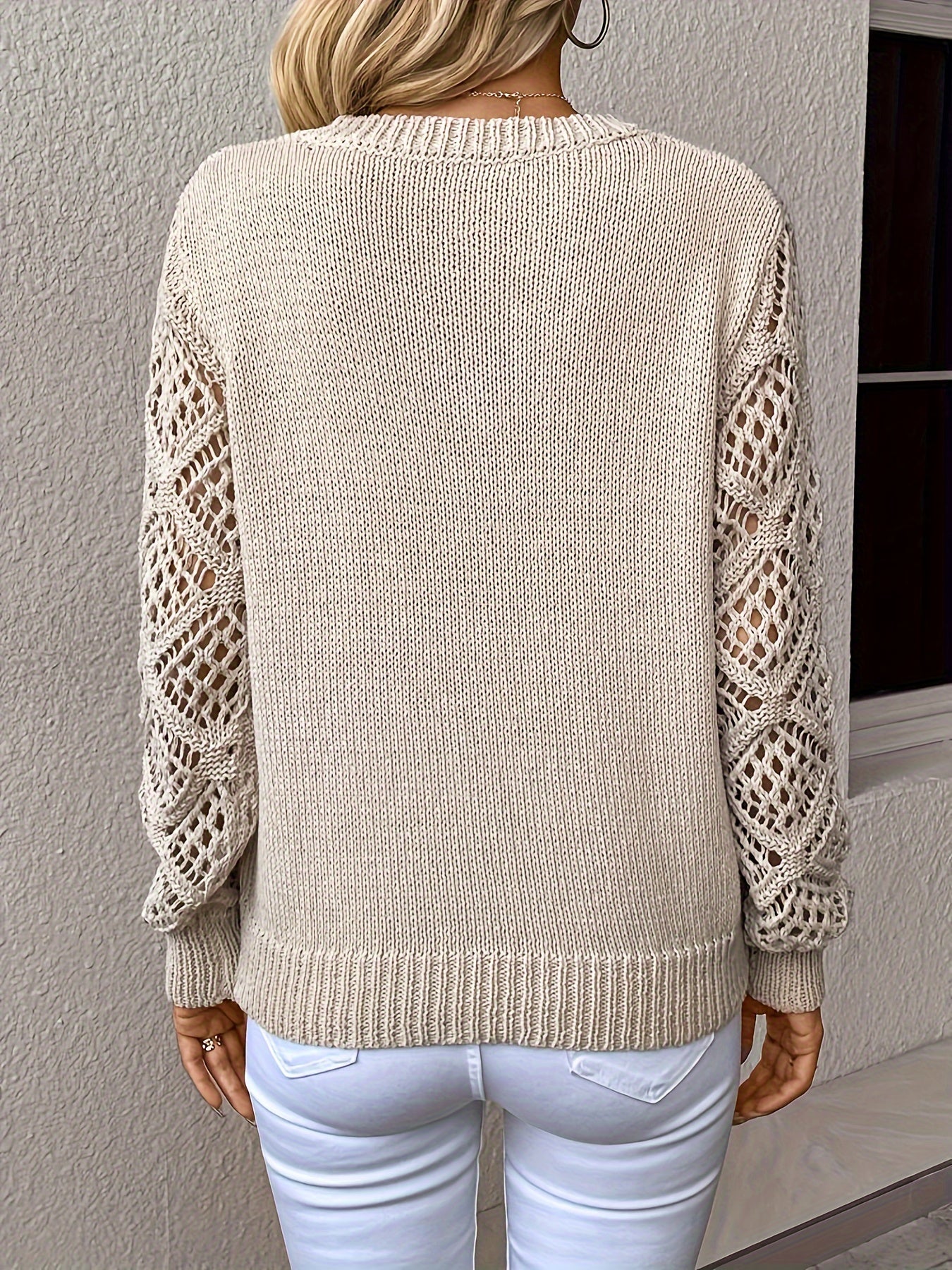Pull Luna à manches longues pour femmes avec manches creuses distinctives