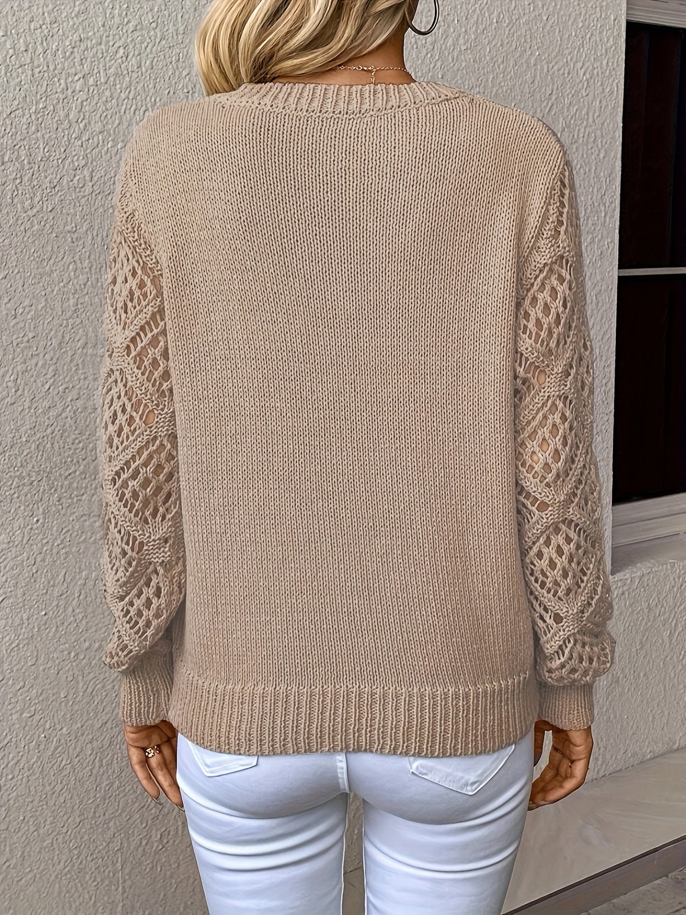 Pull Luna à manches longues pour femmes avec manches creuses distinctives