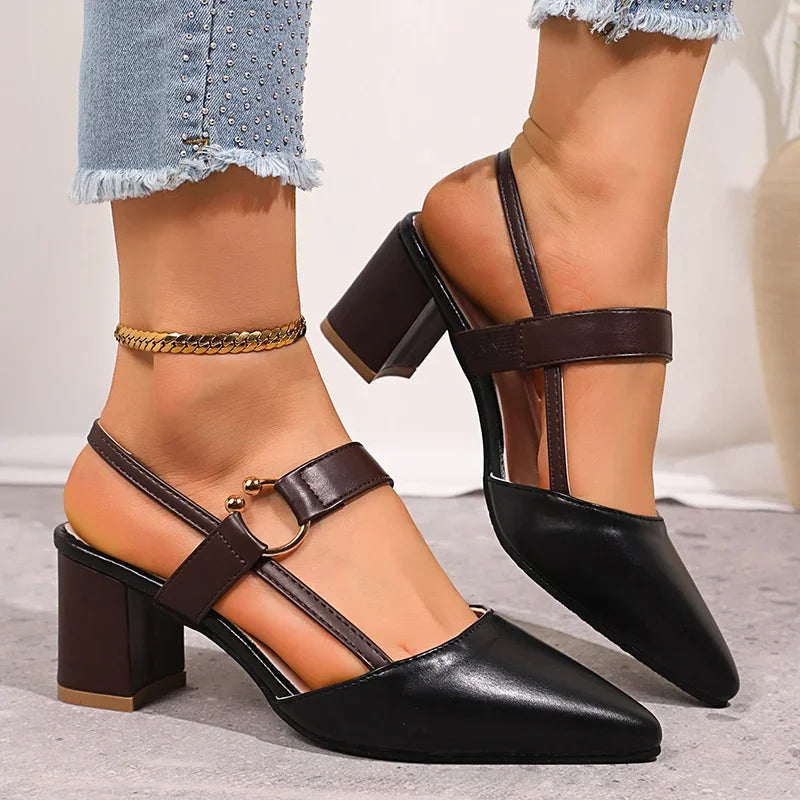 Mirella Chic Ring Heels avec talon bloc pour femme