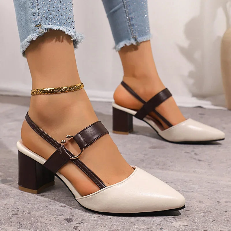 Mirella Chic Ring Heels avec talon bloc pour femme