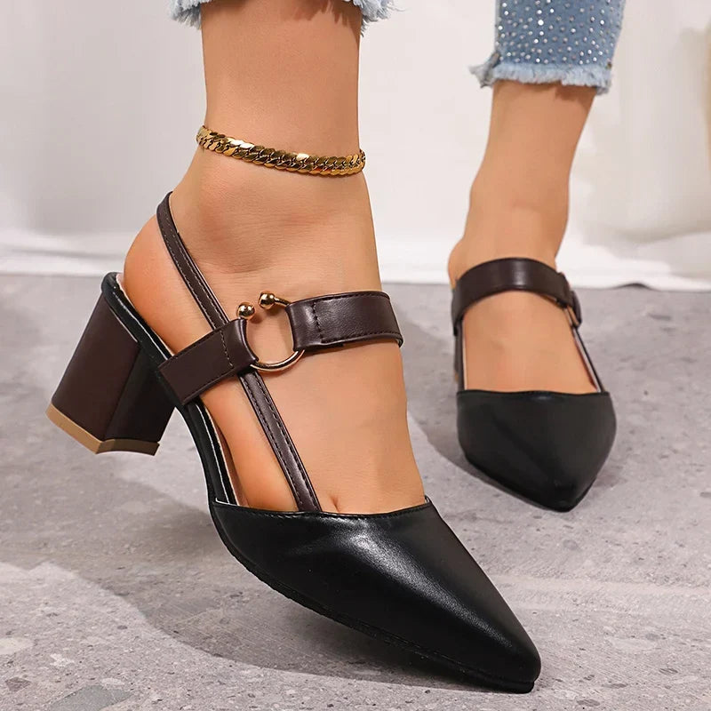 Mirella Chic Ring Heels avec talon bloc pour femme
