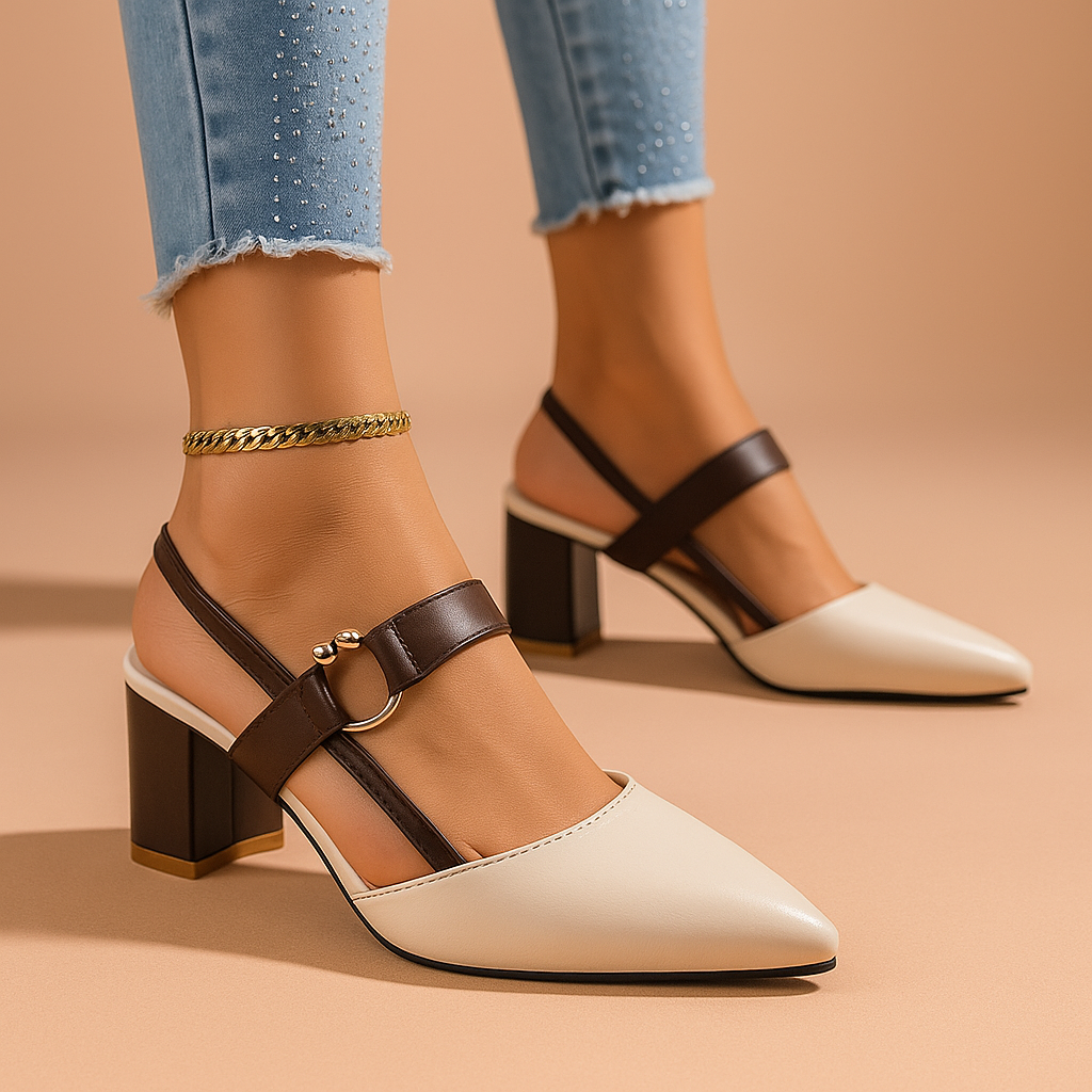 Mirella Chic Ring Heels avec talon bloc pour femme