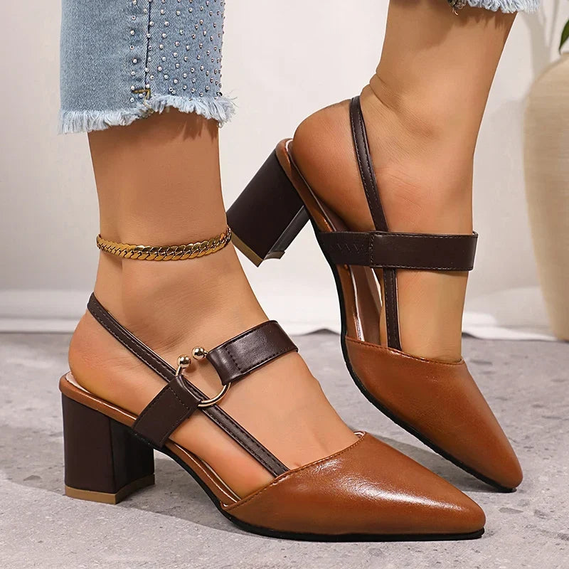 Mirella Chic Ring Heels avec talon bloc pour femme
