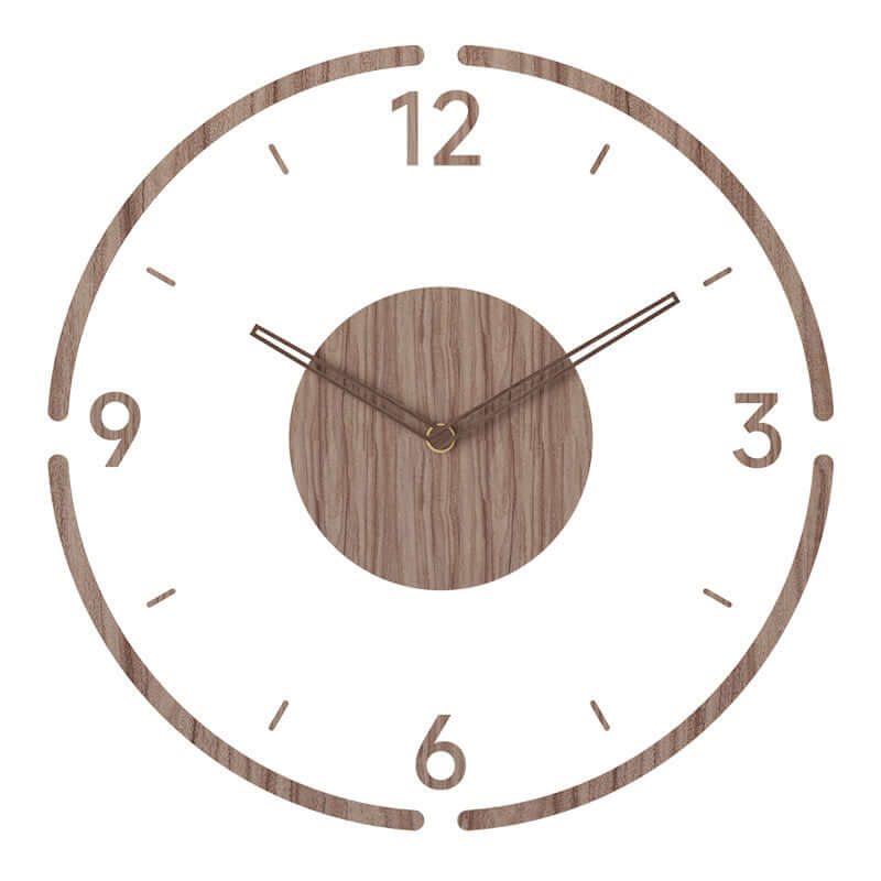 Horloge murale en bois au design scandinave, minimaliste