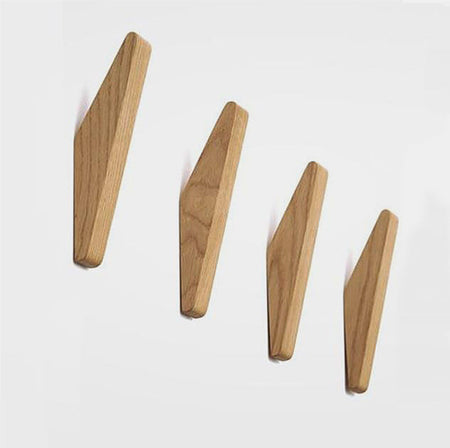 Crochets muraux en bois - Porte-manteau décoratif - Décor mural minimaliste