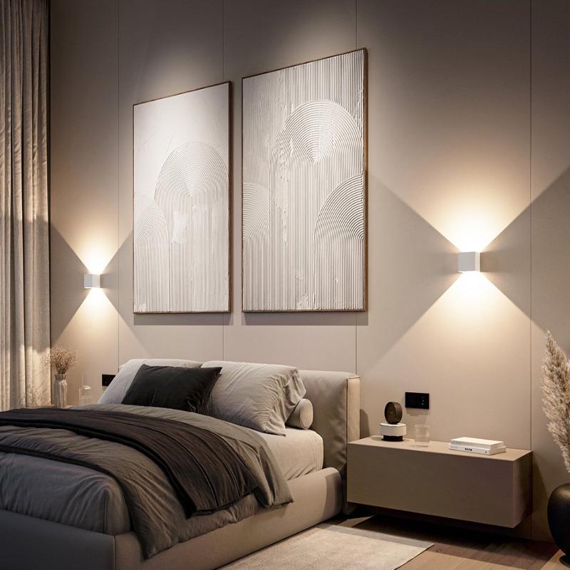 Applique murale LED moderne | Applique extérieure à double faisceau